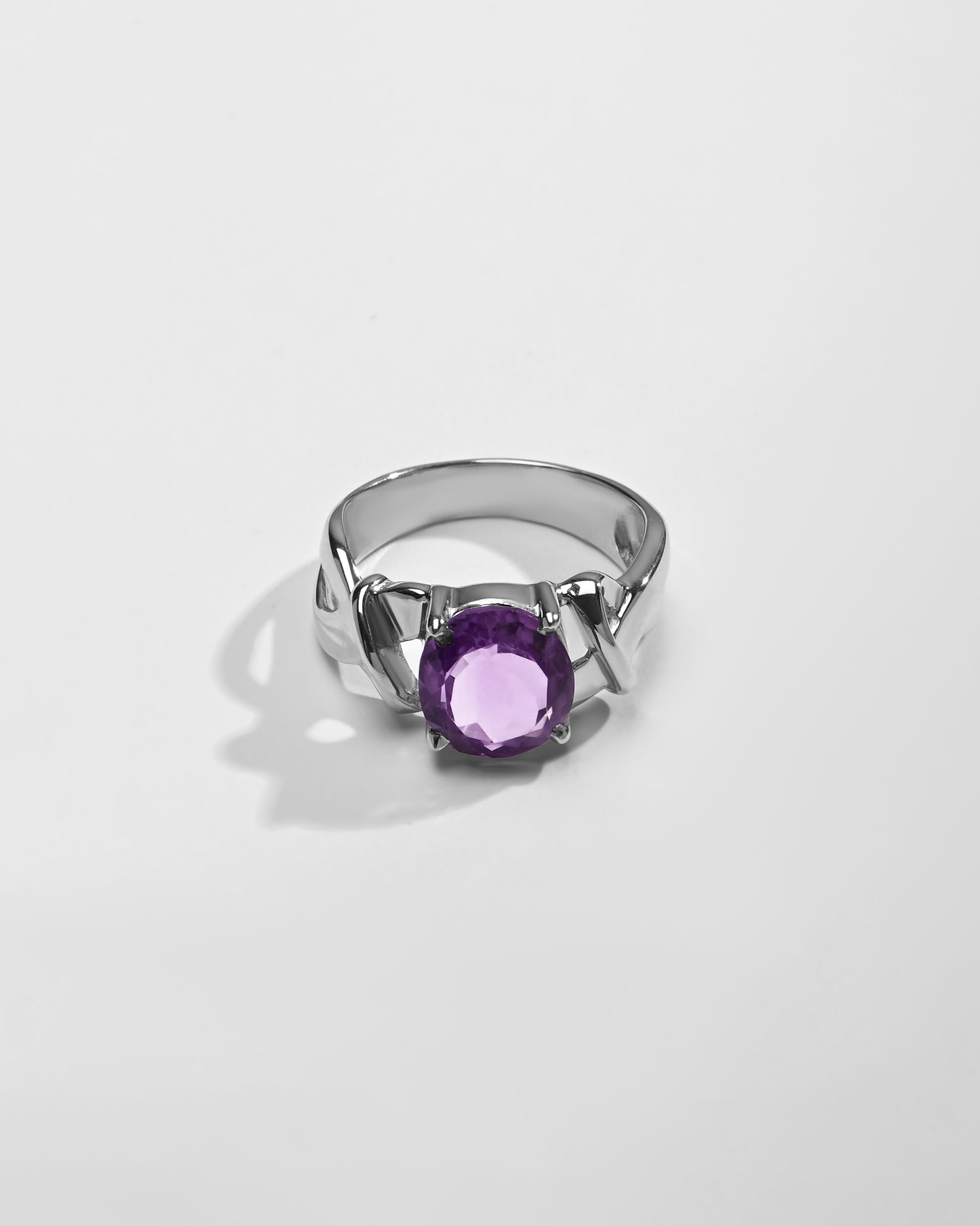 Classic Amethyst (Jamunia) Ring – 925 Silver - #1210N4 - Myra
