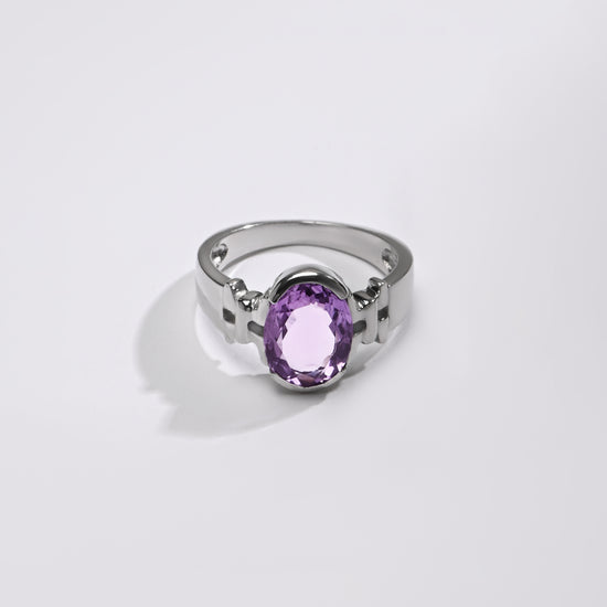 Luxe Amethyst (Jamunia) Ring – 925 Silver - #1199HB - Myra