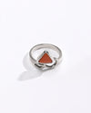 Classic Coral (Moonga) Ring – 925 Silver - #1110B Tr - Myra