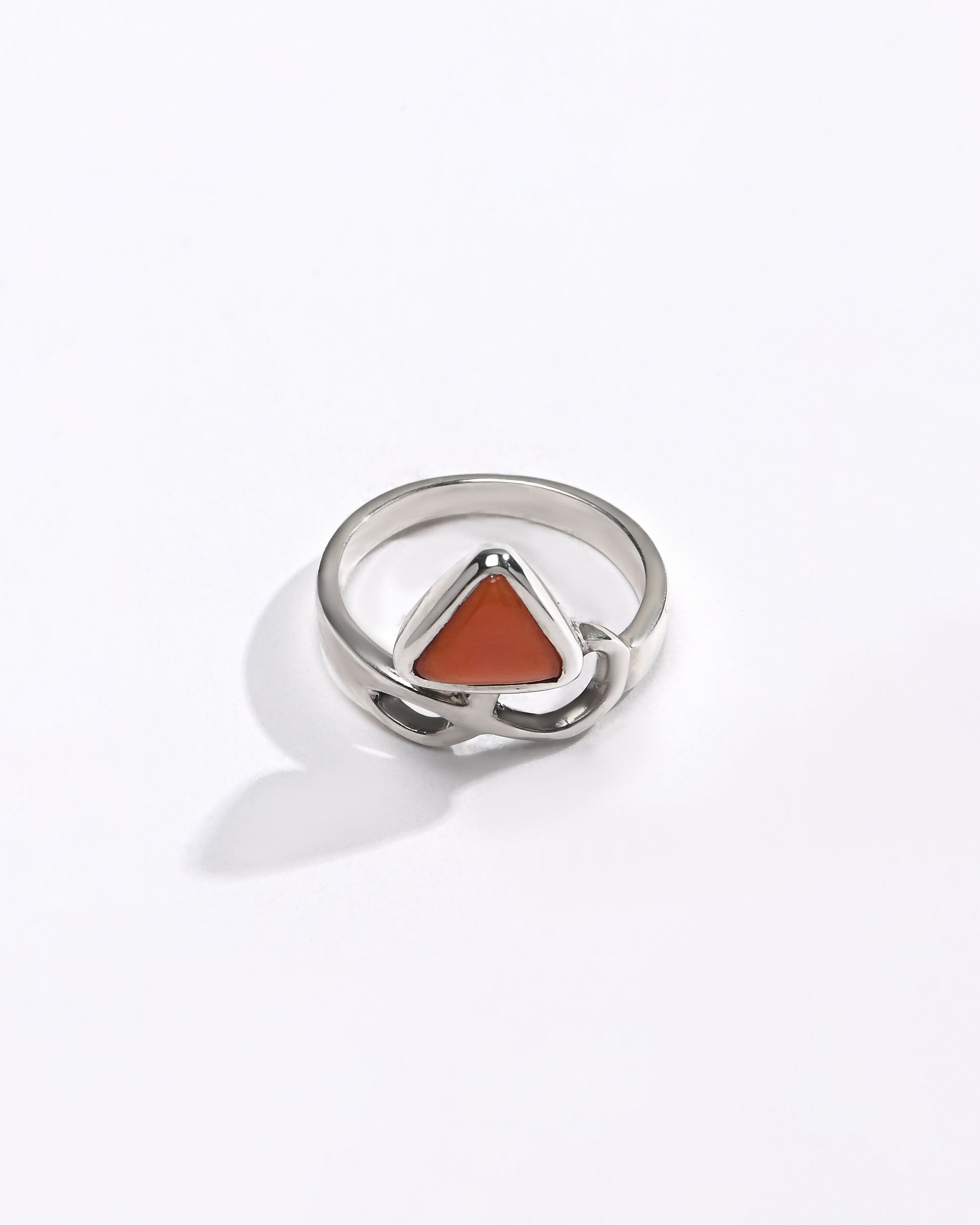 Classic Coral (Moonga) Ring – 925 Silver - #1110B Tr - Myra