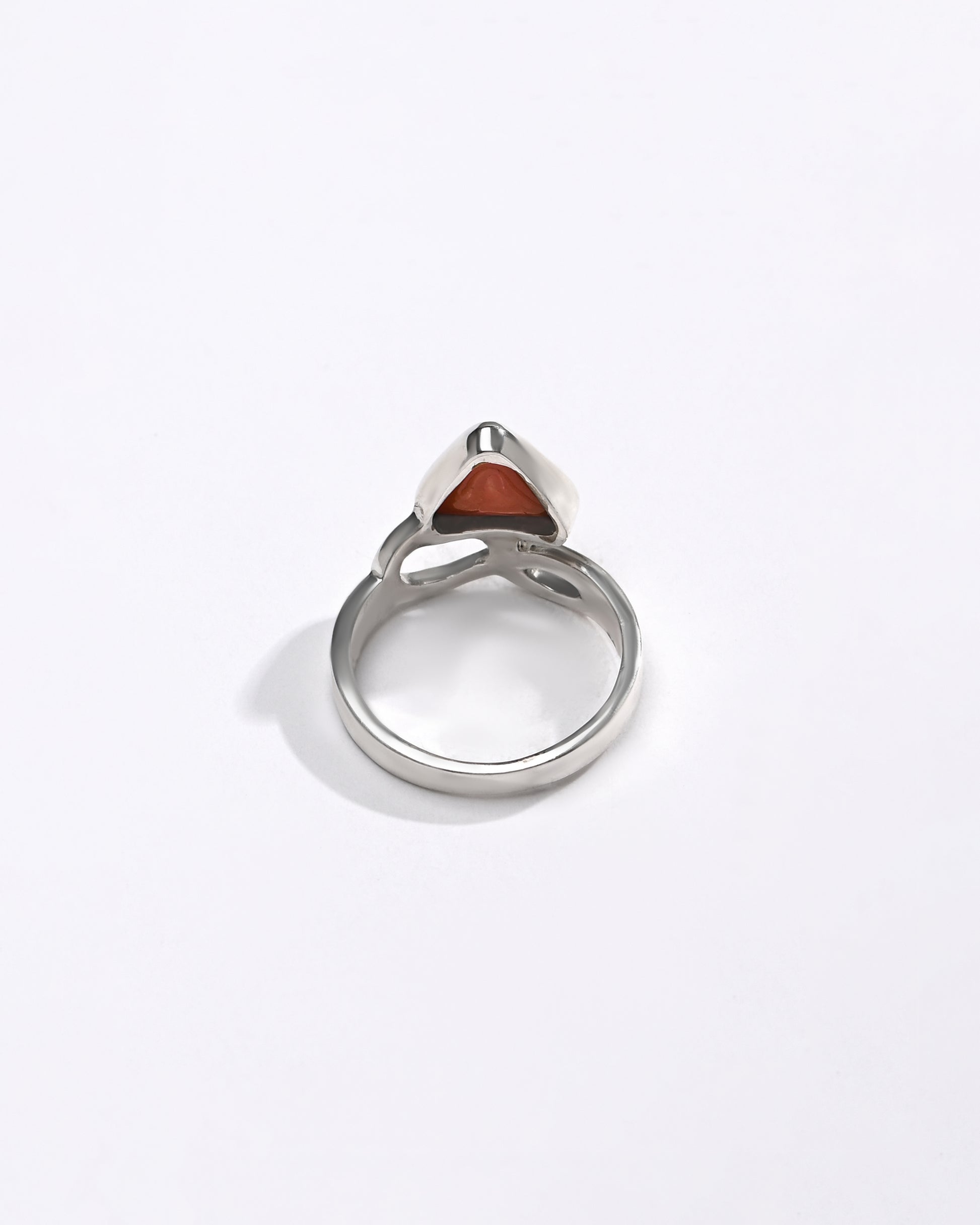 Classic Coral (Moonga) Ring – 925 Silver - #1110B Tr - Myra
