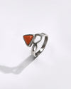 Classic Coral (Moonga) Ring – 925 Silver - #1110B Tr - Myra