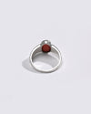 925 Silver Coral (Moonga) Ring - #1111 Ov - Myra