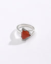 Daily Wear Coral (Moonga) Ring – 925 Silver - #1125N3 Tr - Myra