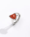 Daily Wear Coral (Moonga) Ring – 925 Silver - #1125N3 Tr - Myra