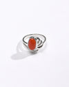 Radiant Red Coral (Moonga) Ring in 925 Silver – #1191 Ov - Myra