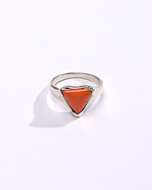 Royal Coral (Moonga) Ring – 925 Silver - #1234