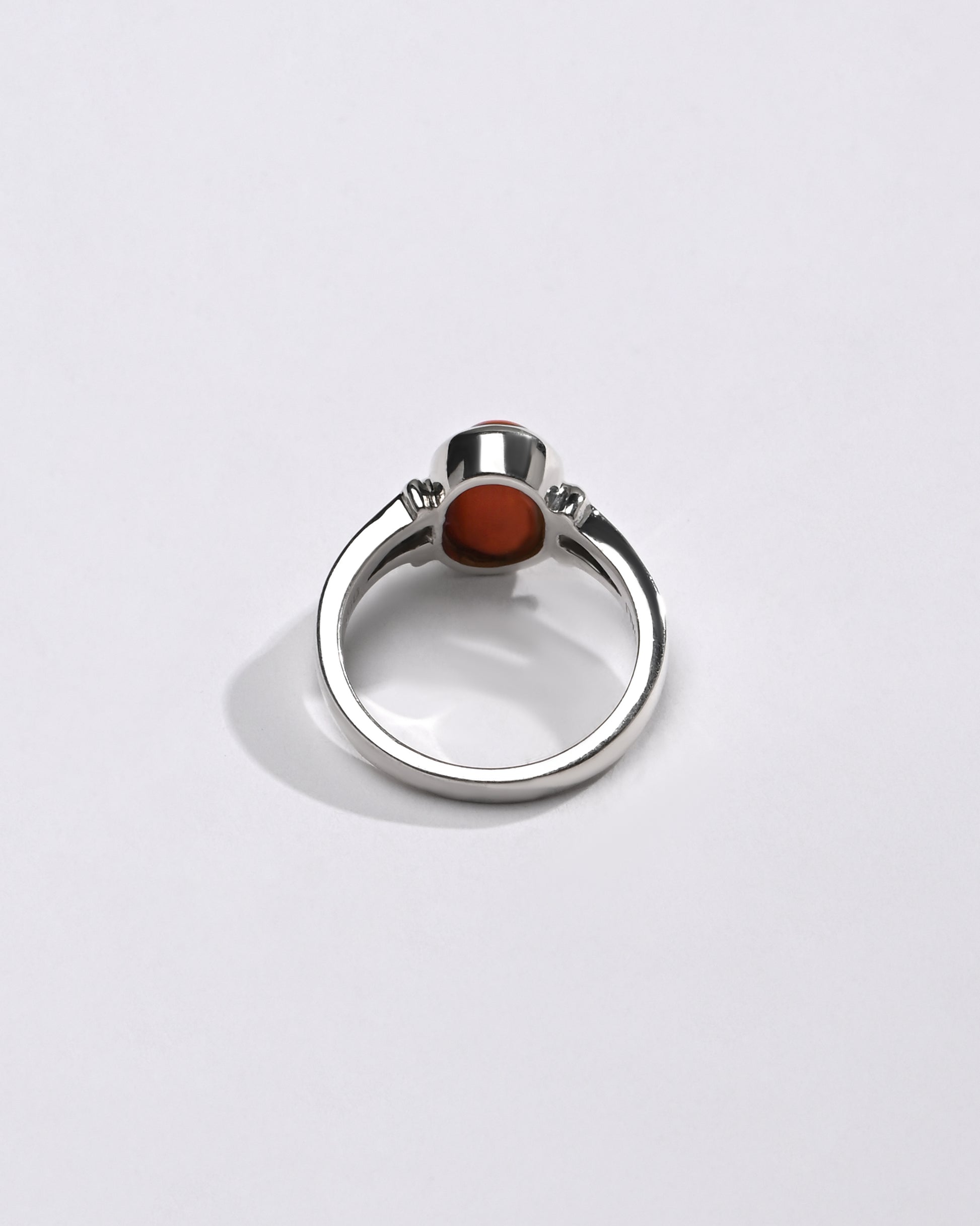 Classic Coral (Moonga) Ring – 925 Silver - #1148 Ov - Myra