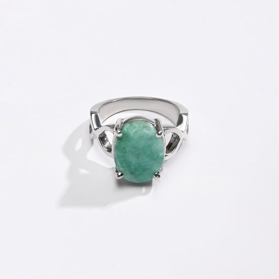 Grandeur Emerald (Panna) Ring – 925 Silver - #1105N4 - Myra
