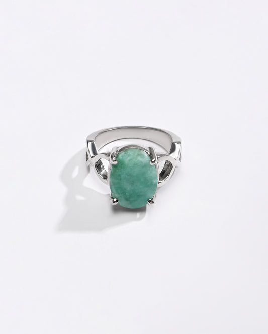 Grandeur Emerald (Panna) Ring – 925 Silver - #1105N4 - Myra
