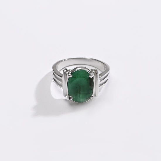 Trustworthy Emerald (Panna) Ring – 925 Silver - #1134N4 - Myra