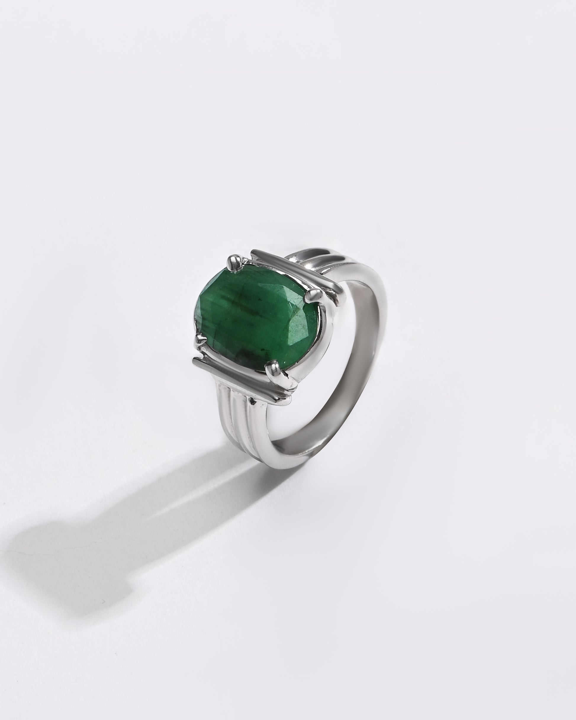 Trustworthy Emerald (Panna) Ring – 925 Silver - #1134N4 - Myra