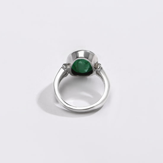 Signature Emerald (Panna) Ring – 925 Silver - #1148B - Myra