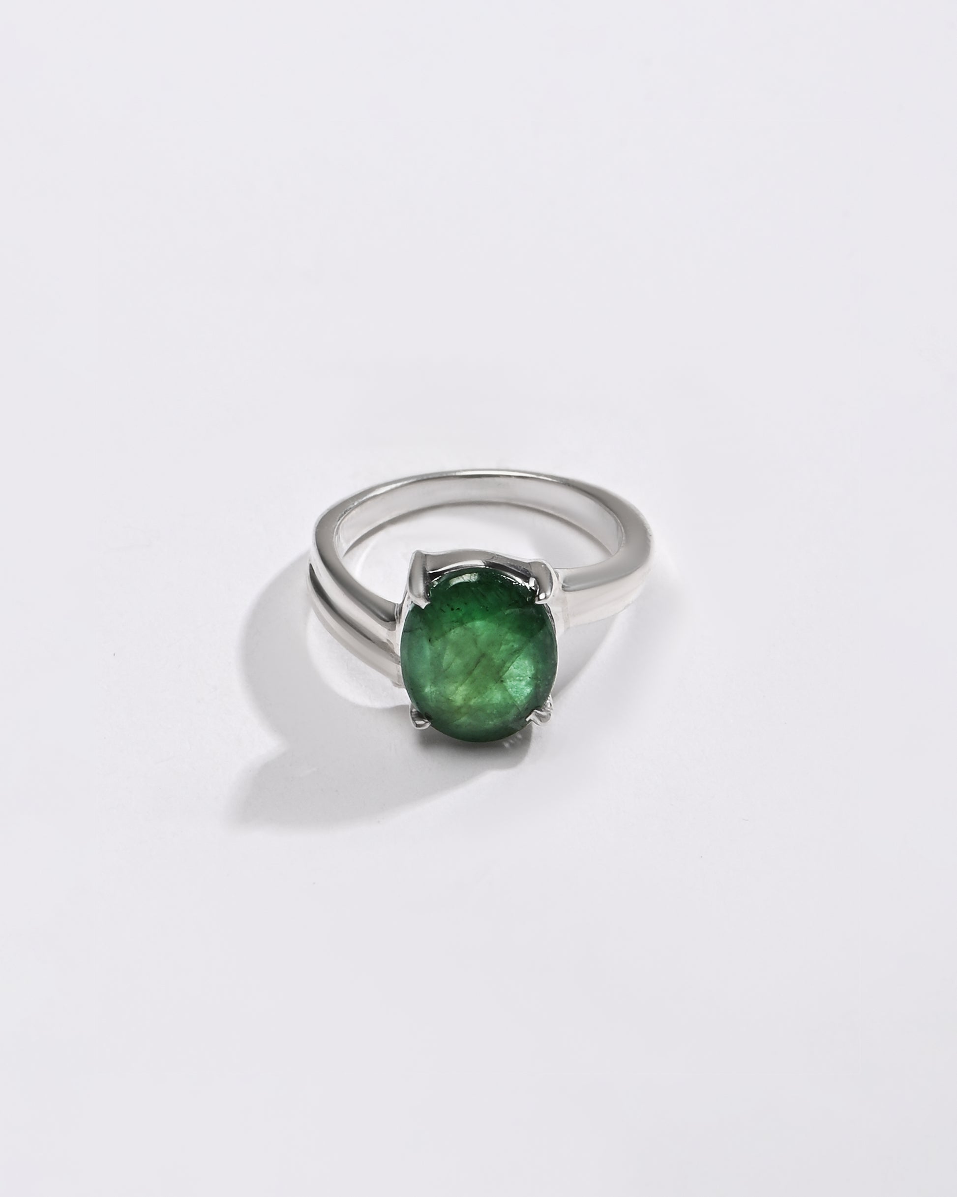 Shimmer Emerald (Panna) Ring – 925 Silver - #1153N4 - Myra