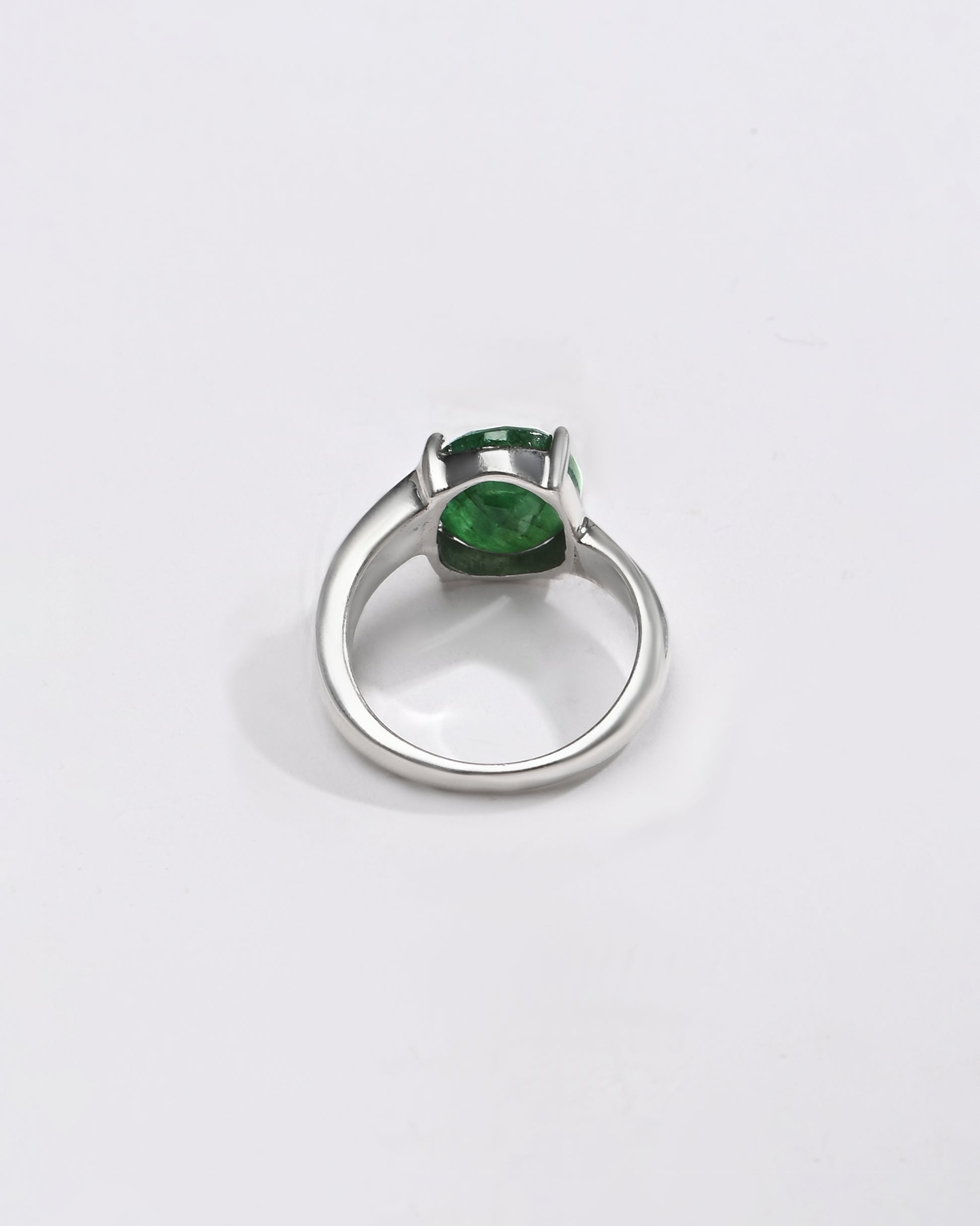 Shimmer Emerald (Panna) Ring – 925 Silver - #1153N4 - Myra