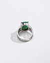 Elevated Emerald (Panna) Ring – 925 Silver - #1162N4 - Myra