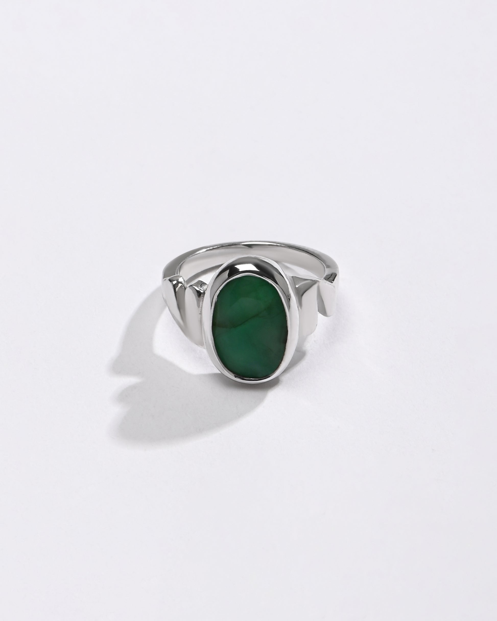 Clean Emerald (Panna) Ring – 925 Silver Finish - #1196B - Myra