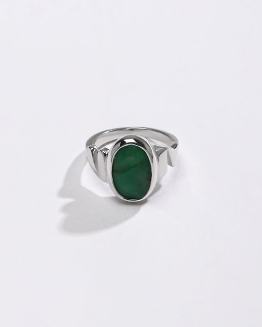 Clean Emerald (Panna) Ring – 925 Silver Finish - #1196B - Myra