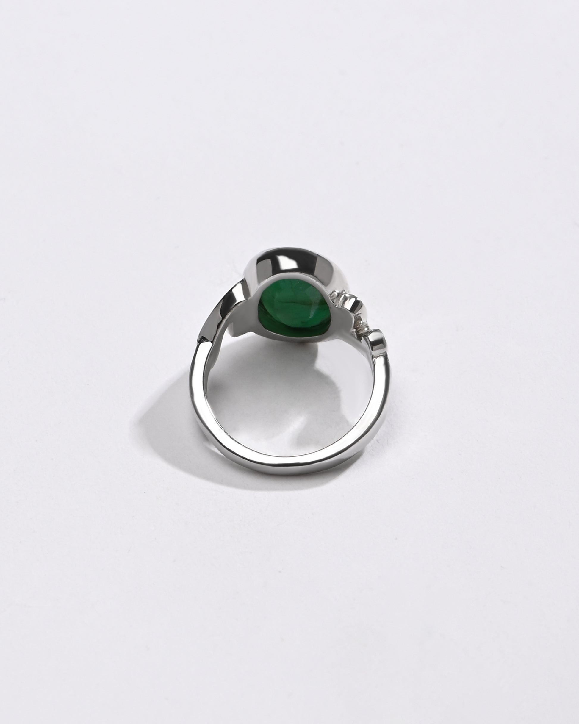 Clean Emerald (Panna) Ring – 925 Silver Finish - #1196B - Myra