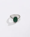Velvet Hue Emerald (Panna) Ring – 925 Silver - #1201B - Myra