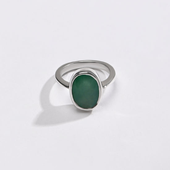 Seraphic Emerald (Panna) Ring – 925 Silver - #1218B - Myra