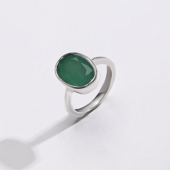 Seraphic Emerald (Panna) Ring – 925 Silver - #1218B - Myra