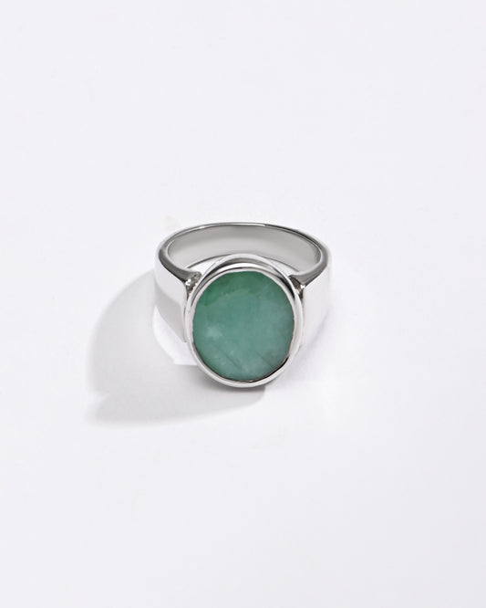 Certified Emerald (Panna) Ring – 925 Silver - #1224B - Myra