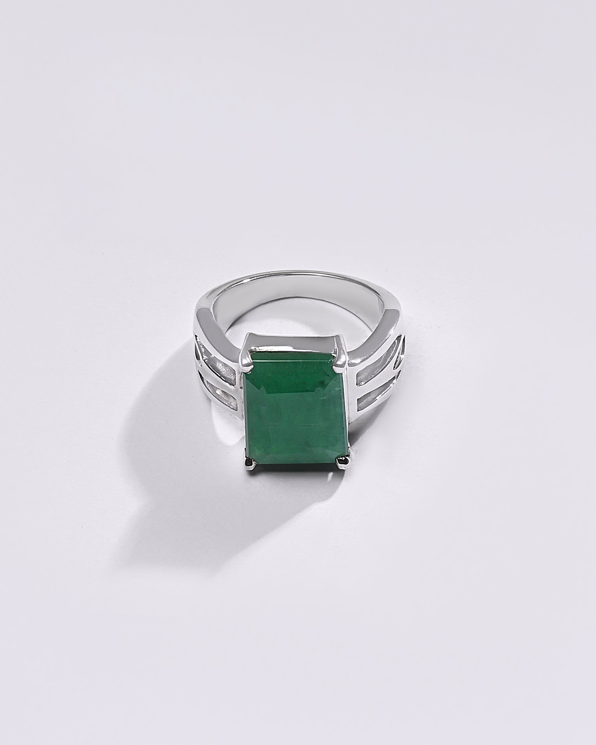 Premium EMERALD (PANNA) Ring in 925 Silver - #1244N4 - Myra