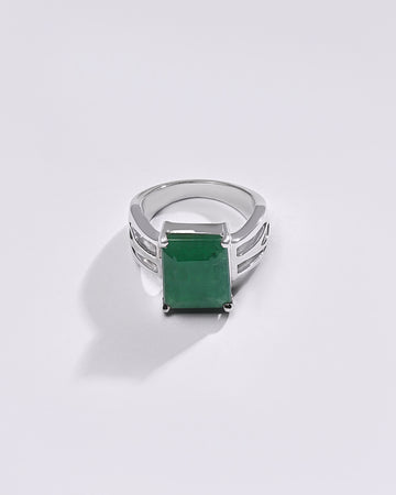Premium EMERALD (PANNA) Ring in 925 Silver - #1244N4 - Myra