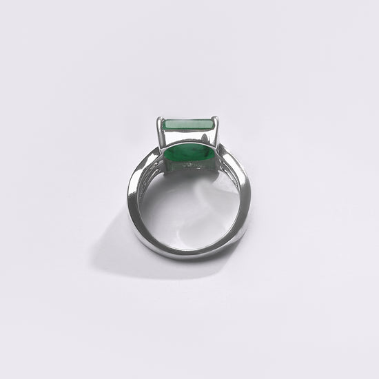 Premium EMERALD (PANNA) Ring in 925 Silver - #1244N4 - Myra