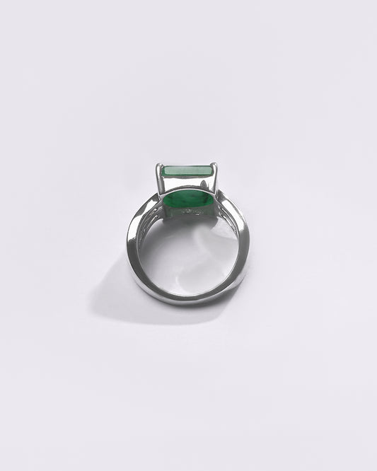Premium EMERALD (PANNA) Ring in 925 Silver - #1244N4 - Myra