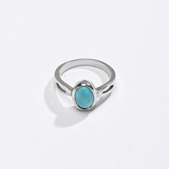 Turquoise (Firoza) Ring – 925 Silver Crafted - #1102 - Myra