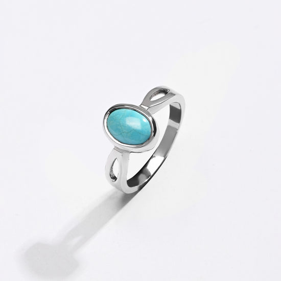 Turquoise (Firoza) Ring – 925 Silver Crafted - #1102 - Myra
