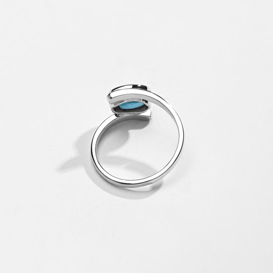 Turquoise (Firoza) Ring – 925 Silver Minimalist - #1138 - Myra