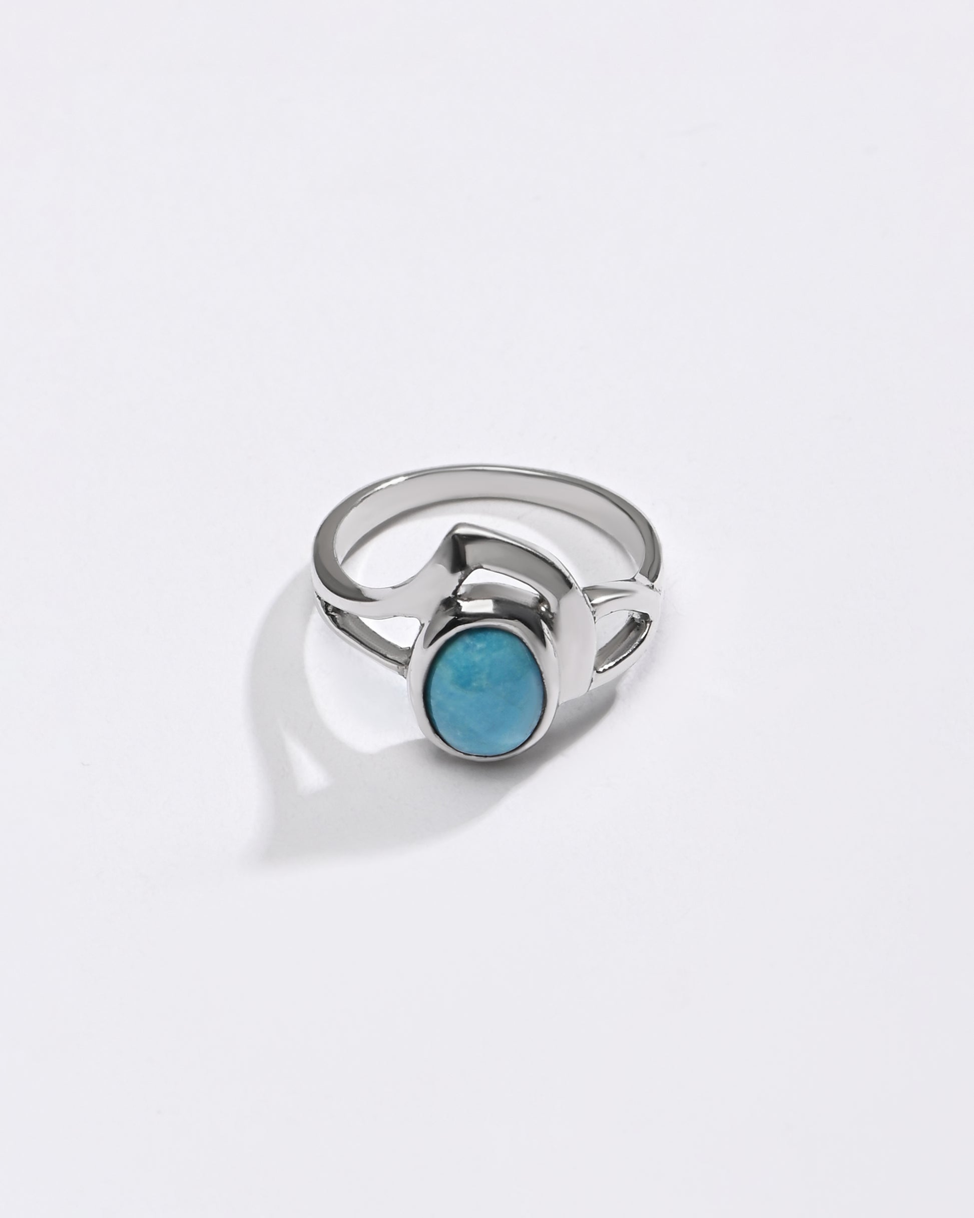 Natural Turquoise (Firoza) Ring – 925 Silver - #1192 - Myra