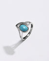 Natural Turquoise (Firoza) Ring – 925 Silver - #1192 - Myra
