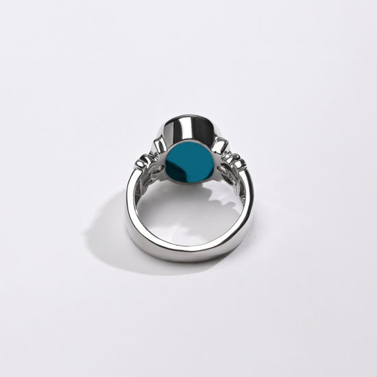 Classic Turquoise (Firoza) Ring – 925 Silver - #1199 - Myra