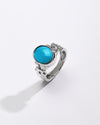 Classic Turquoise (Firoza) Ring – 925 Silver - #1199 - Myra