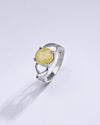 Classic Yellow Sapphire (Pukhraj) Ring in Silver – #1131N4 - Myra