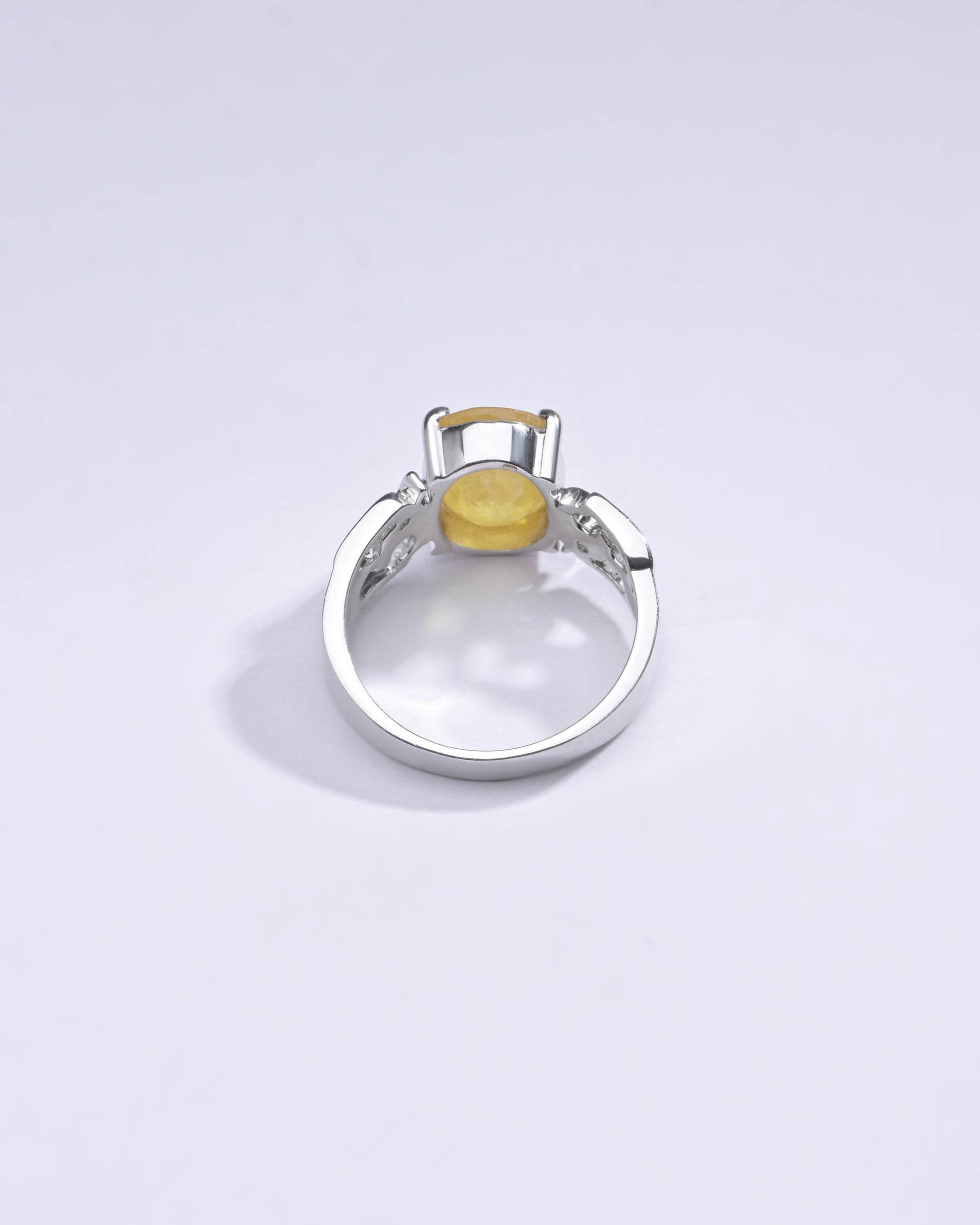 Vintage Yellow Sapphire (Pukhraj) Ring in 925 Sterling Silver – #1285N4 - Myra