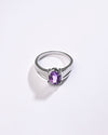Elegant Amethyst (Jamunia) Ring – 925 Silver - #1111N4