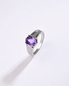 Elegant Amethyst (Jamunia) Ring – 925 Silver - #1111N4