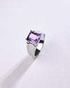 Amethyst (Jamunia) Ring – Pure 925 Silver - #1111N4 Sq