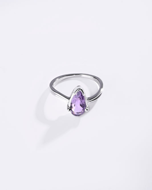 Royal Amethyst (Jamunia) Ring – 925 Silver - #1201N3 Drop