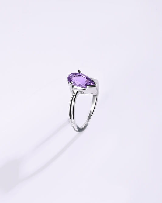 Royal Amethyst (Jamunia) Ring – 925 Silver - #1201N3 Drop