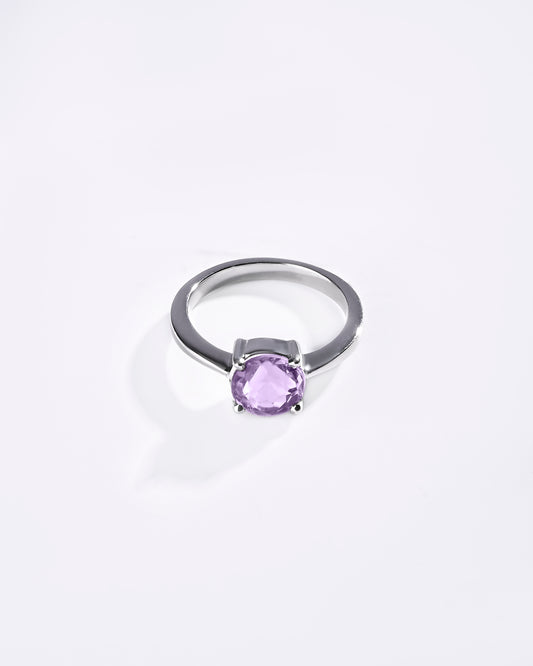 Deep Amethyst (Jamunia) Ring – 925 Silver - #1218N4