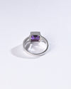 Gleaming Amethyst (Jamunia) Ring – 925 Silver - #1242B Sq