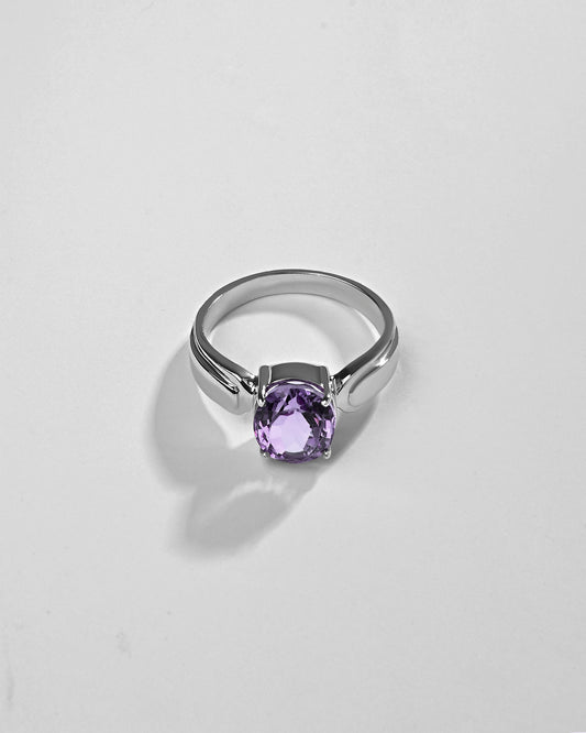 Amethyst (Jamunia) Ring – 925 Silver Precision - #1101N4