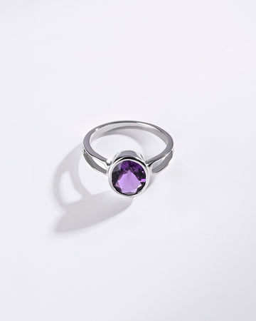 Amethyst (Jamunia) Gemstone Ring – 925 Silver - #1112B