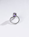 Bold Amethyst (Jamunia) Ring – 925 Silver - #1202N4